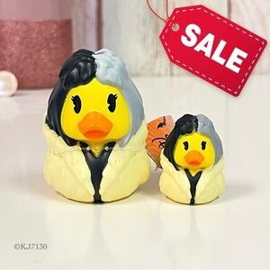 Duckalooz Disney 101 Dalmatians Cruella Rubber Duck Jeep Ducking Set X2 NEW
